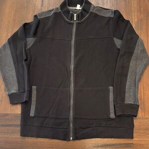 Calvin Klein Black and Gray Zip-Up Jacket